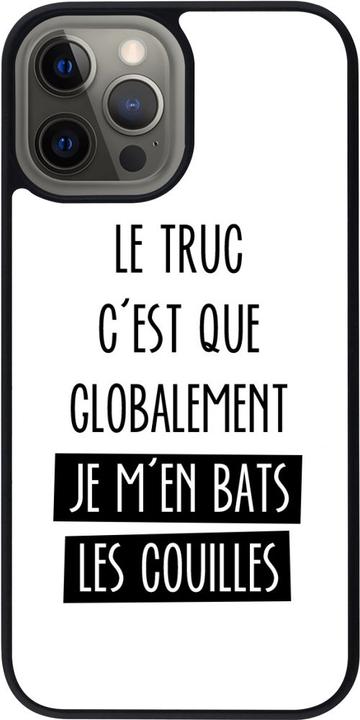 Actual product image PhoneLook Coque Silicone rigide noir Le truc globalement bats les couilles (Apple iPhone 12 Pro Max)