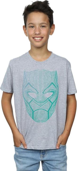 Actual product image Boys Black Panther Tribal Mask T-Shirt (152, 158)