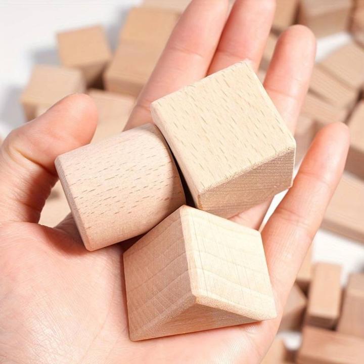 Image du produit Milkii Jeu de cubes en bois de hêtre, 100 pièces