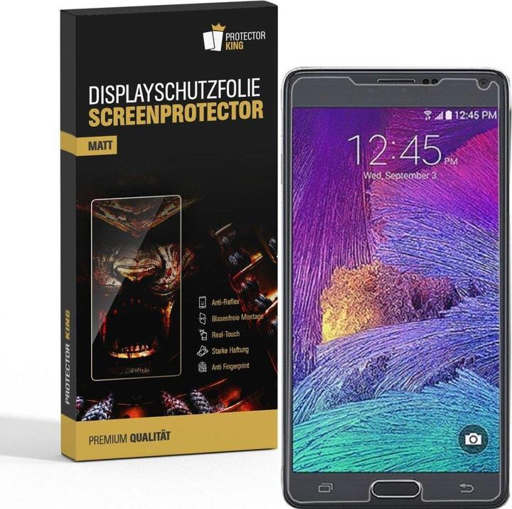 Actual product image Protectorking 2x Displayschutzfolie matt Anti-Reflex entspiegelt (2 Piece, Samsung Galaxy Note 4)