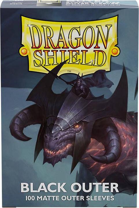 Produktbild Arcane Tinman Dragon Shield Matte Outer Sleeves - Black - Standard Size (100)