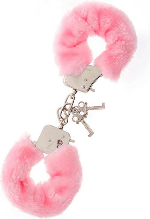 Productafbeelding NMC Metalen handboei met pluche Roze