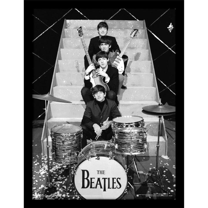 Immagine prodotto The Beatles Poster con cornice per servizio fotografico (40 x 30 cm)