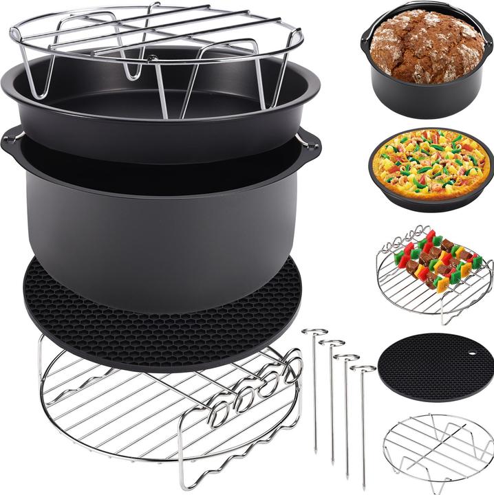 Actual product image Monzana Hot air fryer set 9 pcs.