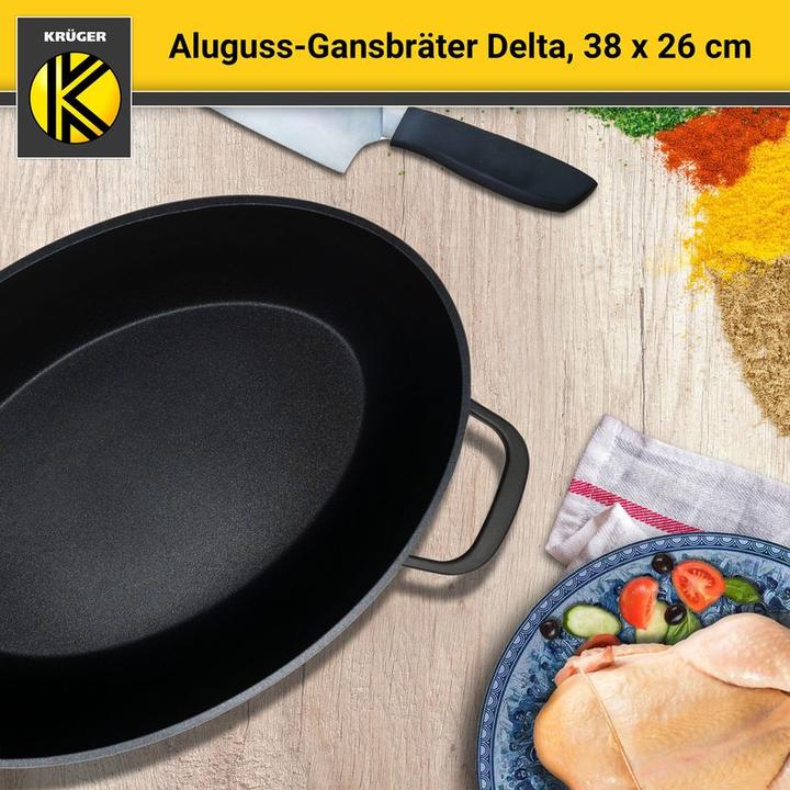 Image du produit Krüger Foyers d'oie en fonte d'aluminium (Cocotte + faitout, Aluminium)