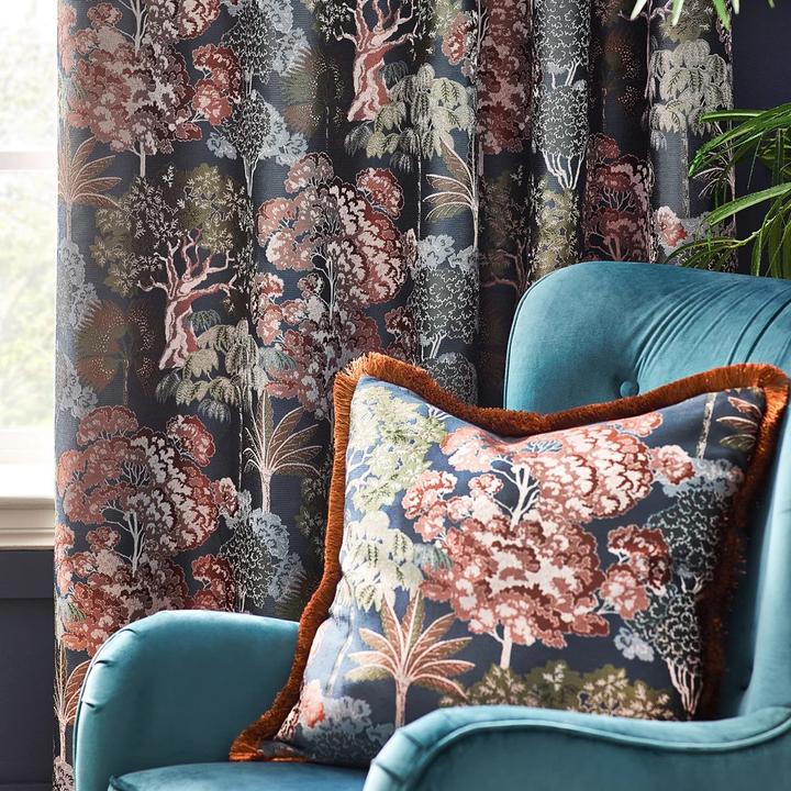 Produktbild Wylder Ösenvorhänge Woodlands Jacquard Floral (168 x 183 cm)