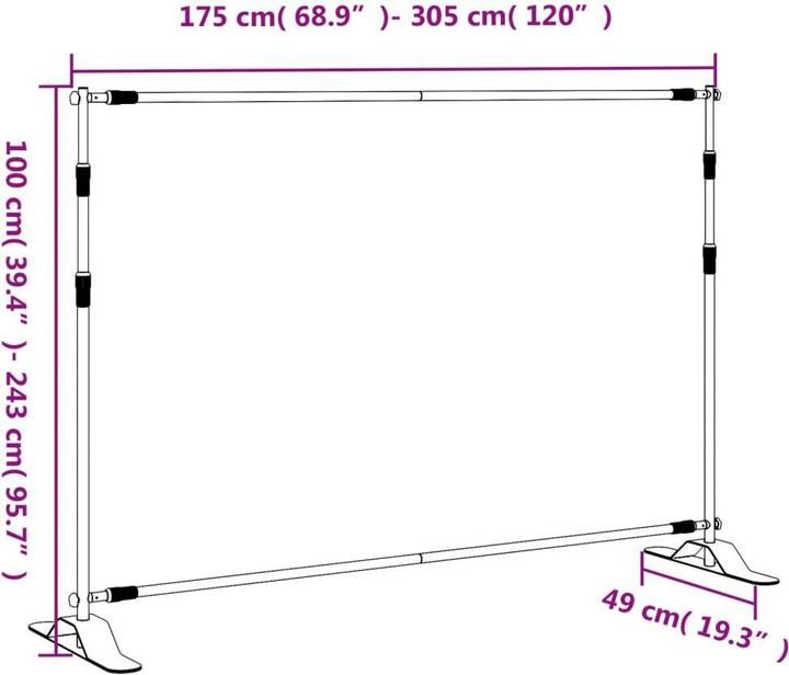 Produktbild VidaXL Backdrop Stand (305 cm, 243 cm)