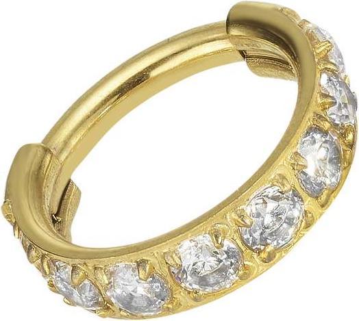 Image du produit Bijouteria Piercing d'oreille (Titane, Cristallin, Revêtement PVD (couleur or))