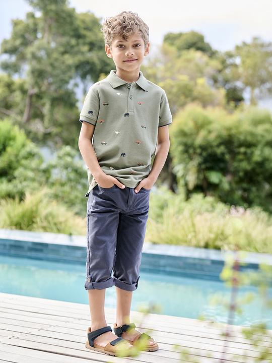 Image du produit Vertbaudet Jungen Poloshirt mit Allover-Print (128)
