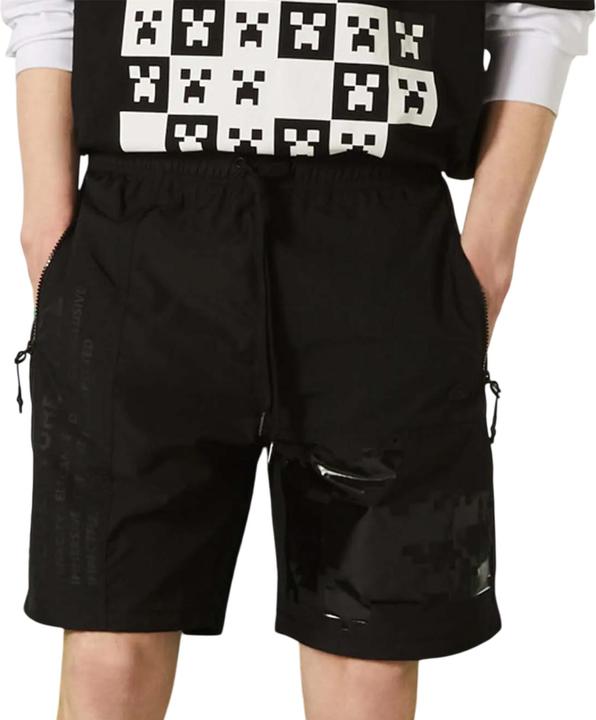 Actual product image Lacoste Unisex Adult Bermuda Nylon Minecraft Shorts (S)