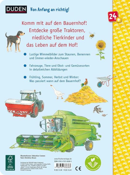 Productafbeelding Traktor, Kühe & Bauernhof: Das grosse Wimmelbuch vom Landleben (Duits, Christina Brown, 2023)
