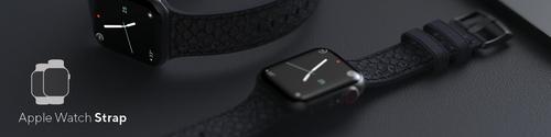 Image du produit Njord Bracelet en cuir de saumon Vindur Watch Strap for Apple Watch 44/45mm (45 mm, Cuir végétalien, Fermeture en acier inoxydable, Cuir de saumon)