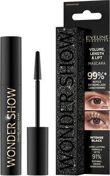 Eveline Cosmetics Wonder Show Vegan Mascara - Extreme Länge, Volumen & Lift (Intense Black)