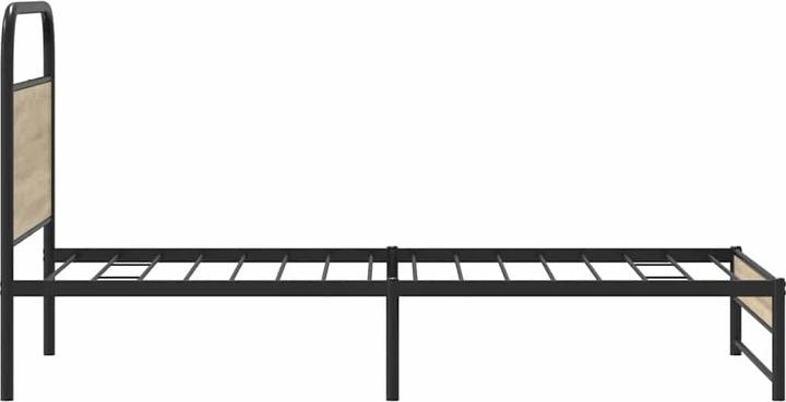 Actual product image VidaXL Bed frame without mattress 90x200 cm smoked oak wood-based material (90 x 200 cm)