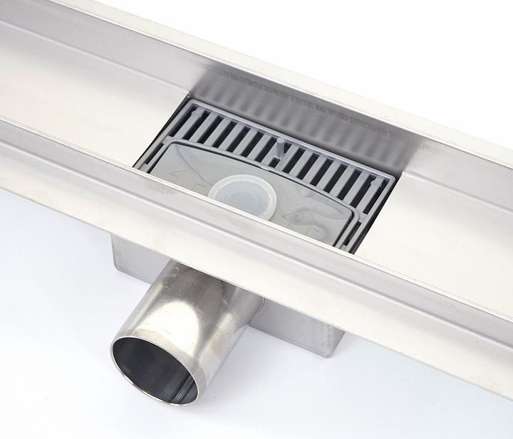 Image du produit Swisshandel24 Caniveau de douche 110cm écoulement de sol caniveau de douche, inox siphon 50-120cm - 51207 (1100 mm)