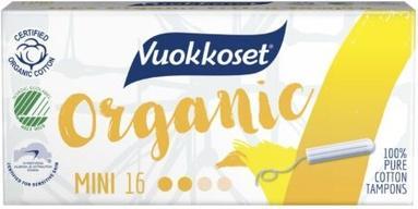 Image du produit Vuokkoset 100 % BIO, mini-tampons, 16 pièces (16 x, Mini)
