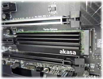 Actual product image Akasa M.2 SSD heat sink - aluminum