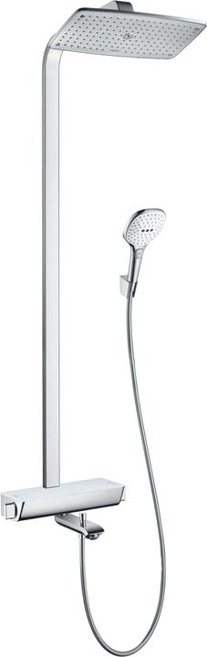 Produktbild hansgrohe Raindance Select E 360 1jet Showerpipe Wanne chrom : Farbe - Weiss/Chrom