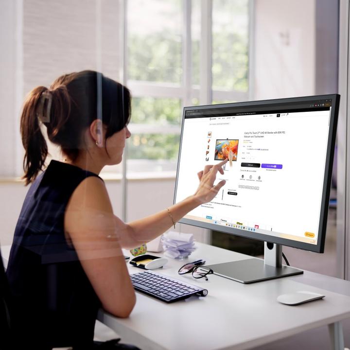Produktbild Alogic Clarity Max 32 Zoll 4K Touch mit Web Cam (3840 x 2160 Pixel, 32")