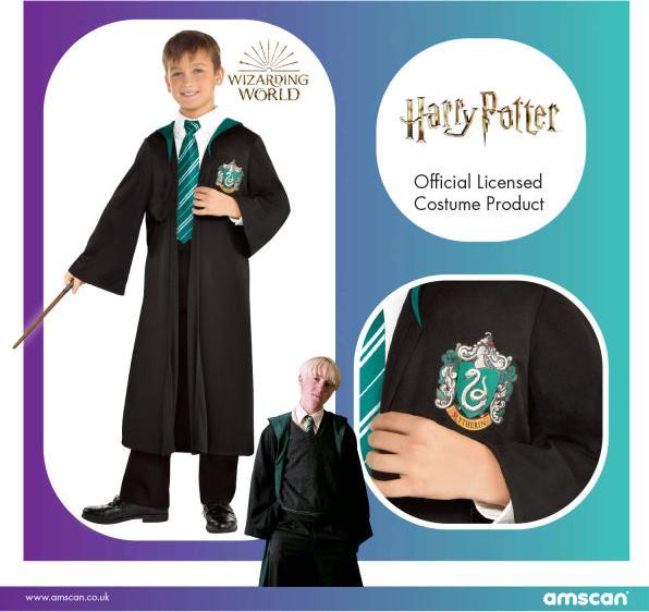 Immagine prodotto Amscan Uniforme scolastica da Serpeverde per bambini di taglia 6-8 anni (116)