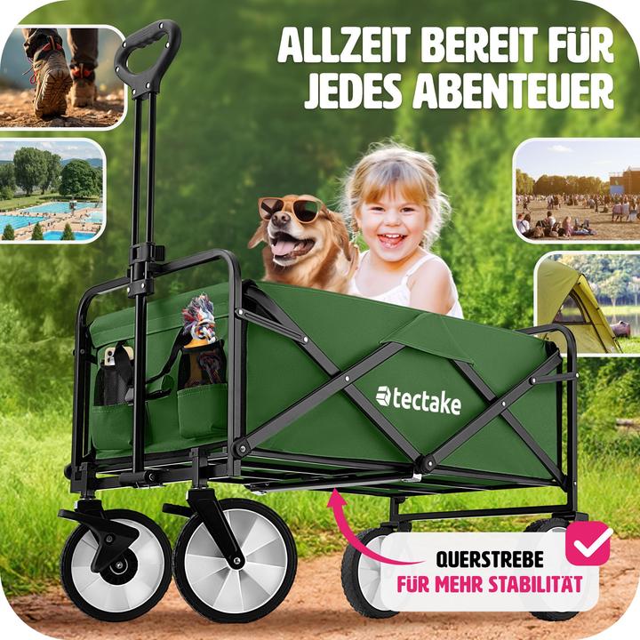 Produktbild tectake Faltbarer Bollerwagen Leon mit Bremsen