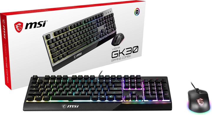 Produktbild MSI VIGORGK30COMBOUS Tastatur USB QWERTY UK International Schwarz (Eng. Int., Kabelgebunden)