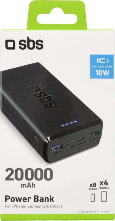 Actual product image SBS Fast Charge Powerbank (20000 mAh, 10 W, 74 Wh)