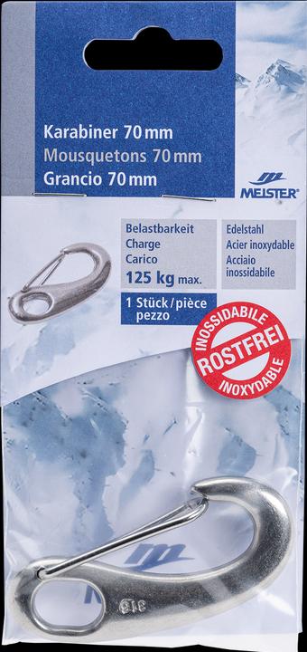 Produktbild Meister Karabinerhaken Edelstahl 70x30 mm