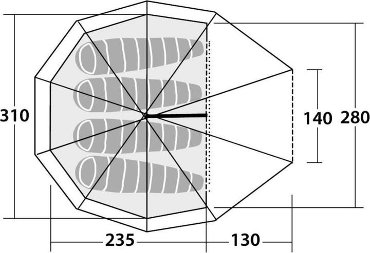 Image du produit Robens Green Cone 4 (Tente igloo, 5.20 kg, 4 personnes)