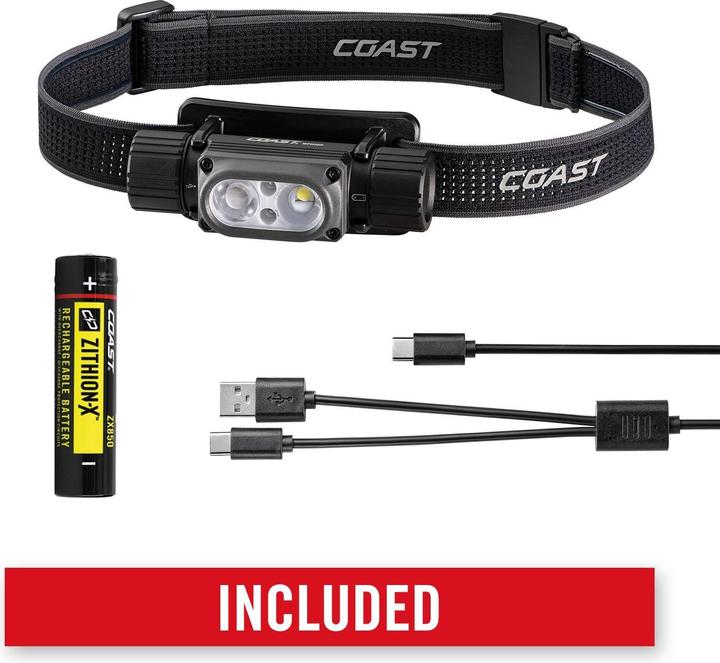 Actual product image Coast WPH30R waterproof rechargeable headlamp, 1000 lumens (1000 lm)