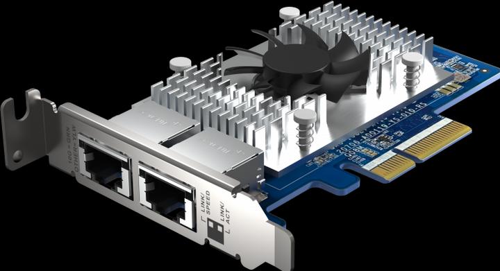 Produktbild QNAP Dual-port 10GBASE-T, 10GbE, network expansion card, Intel X710 PCIe Gen3x4