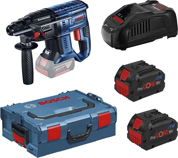 Immagine prodotto Bosch Professional Bosch Bohrhammer GBH 18V-20, 2 x 8.0Ah ProCORE Akku, inkl. Koffer (Batteria ricaricabile)