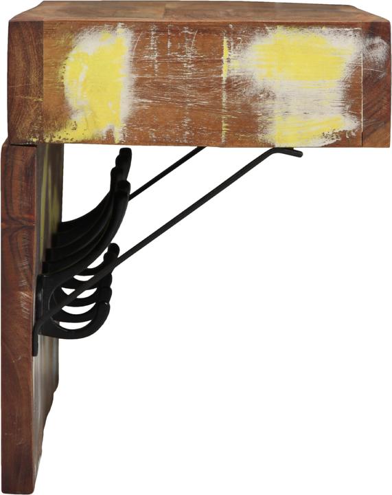 Actual product image VidaXL Coat rack with shelf Wall-mounted made of solid reclaimed wood and metal