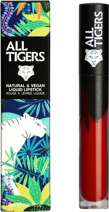 Actual product image All Tigers Liquid Lipstick matt vegan and natural (Bordeaux red)