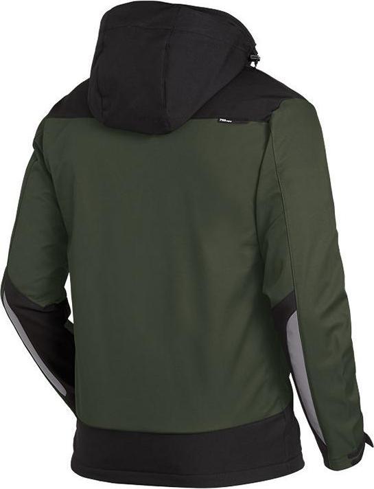 Actual product image FHB Men's softshell jacket JANNIK olive green, black size L (L)