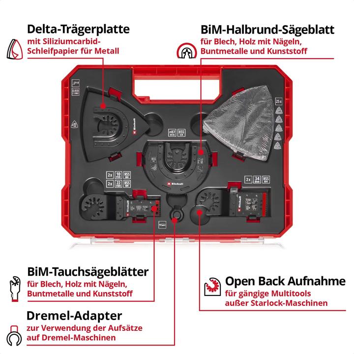 Productafbeelding Einhell Multitool-Set, 708135, XL-PLUS-Case, 35-teilig