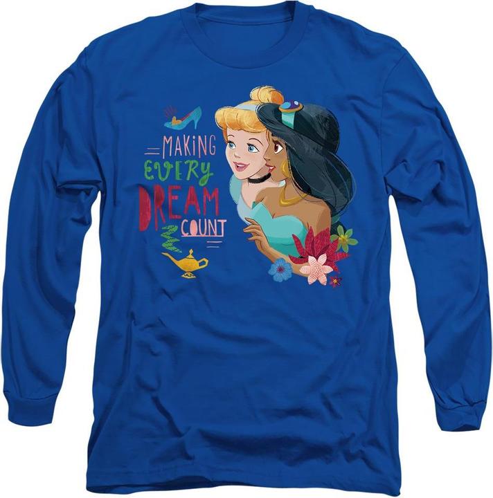 Actual product image Disney Princess Unisex Adult Making Every Dream Count Cinderella & Jasmine T-Shirt (XL)
