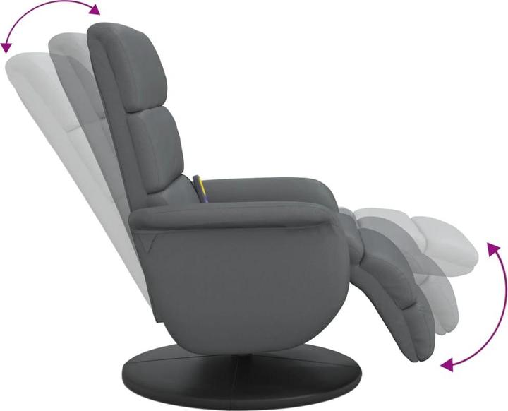 Produktbild VidaXL Massagesessel mit Fussteil Grau Kunstleder,Farbe