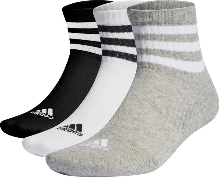 Produktbild adidas 3-Streifen Cushioned Sportswear Mid-Cut Socken (3 Paar) (46, 47, 48)