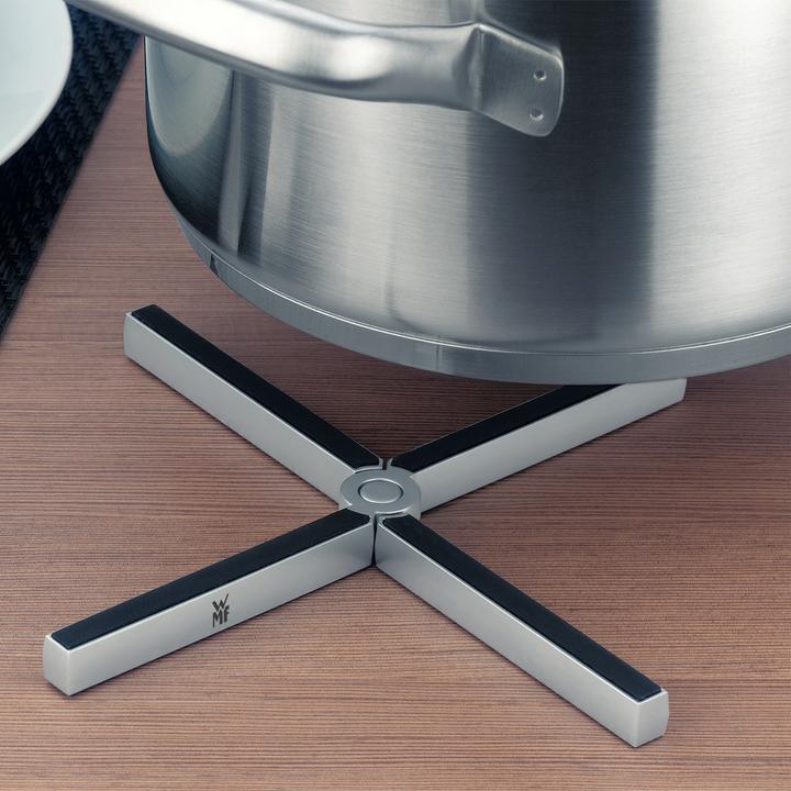 Produktbild WMF Topfuntersetzer klappbar für Töpfe Pfannen 19 x 19cm MisterX Silikonauflage (1 x, Pfannenuntersetzer)
