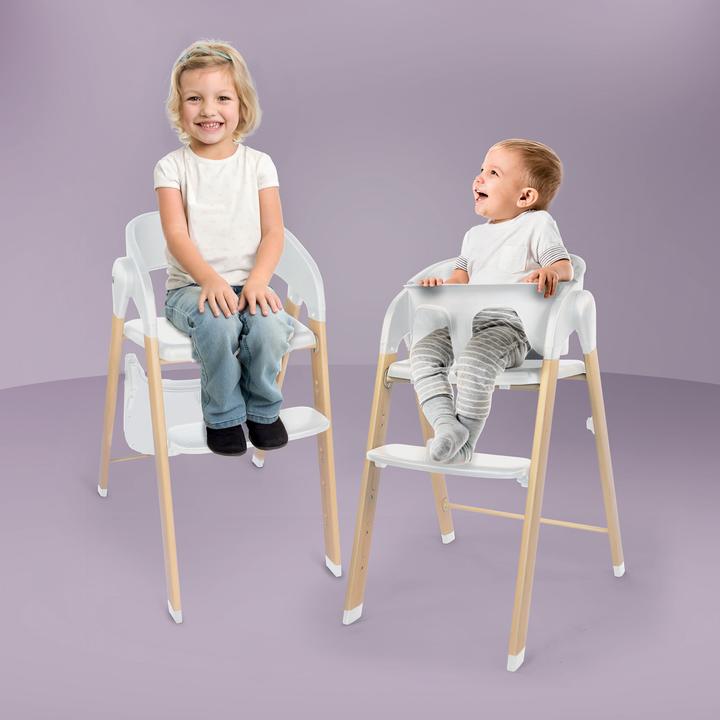 Actual product image BabyGo High chair Levels white wood optic (Highchair)