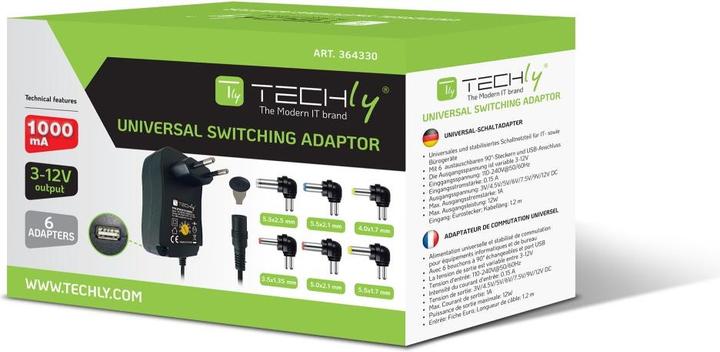 Produktbild Techly Universal 12W AC/DC Power Supply