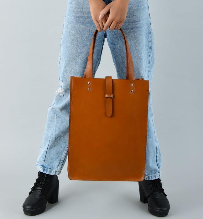 Produktbild Only-Bags.Store Kastanienbraune Eleganz Leder-Tote