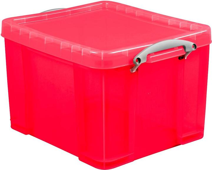 Actual product image Really Useful Box Box Really useful Boxes, plastic, transparent red, various sizes. (31 x 31 x 31 cm, 35 l)