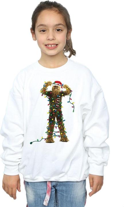Actual product image Star Wars Girls Chewbacca Christmas Lights Sweatshirt (152, 158)