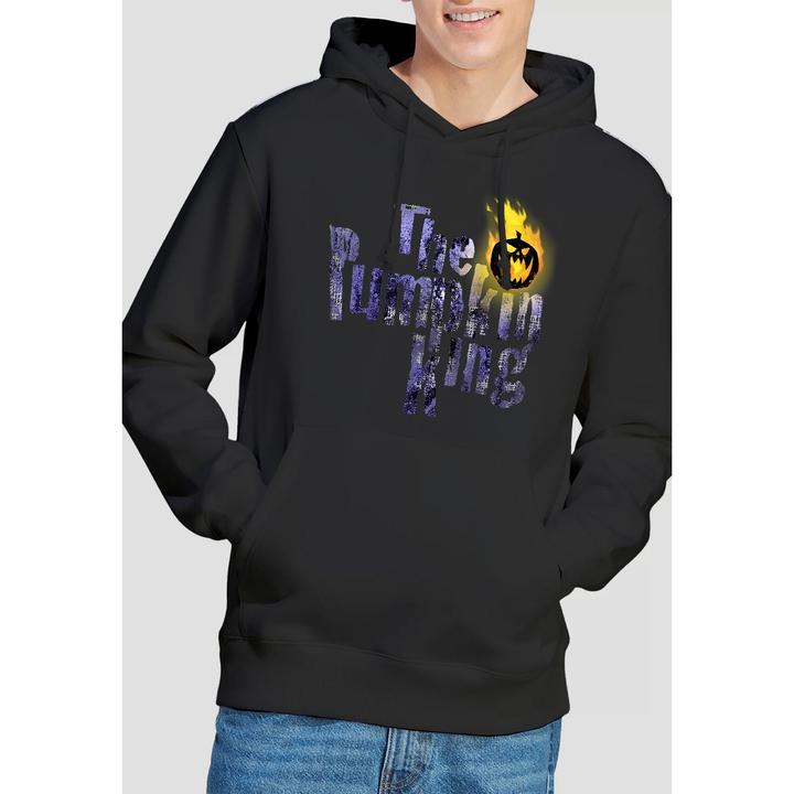 Immagine prodotto The Nightmare Before Christmas Felpa con Cappuccio Re della Zucca Testo Uomo (XL)