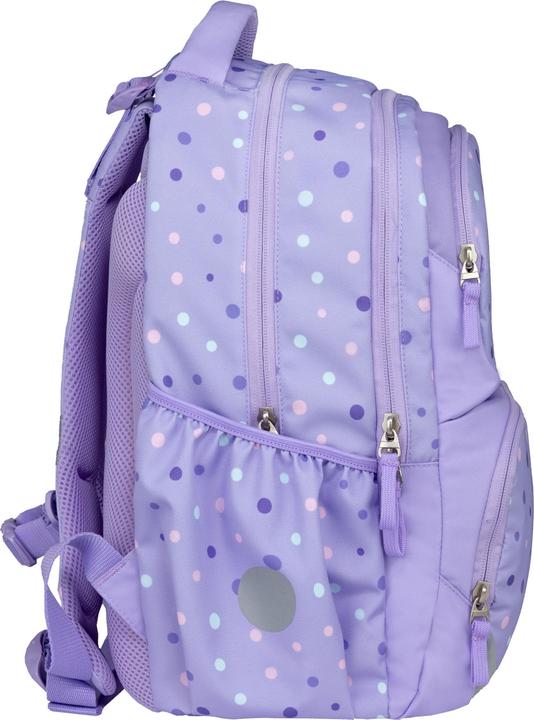 Actual product image Belmil Maxi Pack Schulrucksack mit Brustgurt 2tlg. Set "Purple Dot (22 l)