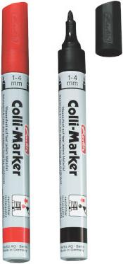 Image du produit Herlitz Marqueur indélébile Colli 1-4 mm, 2 pièces, rouge/noir (Rouge, Noir, 4 mm, 2 x)