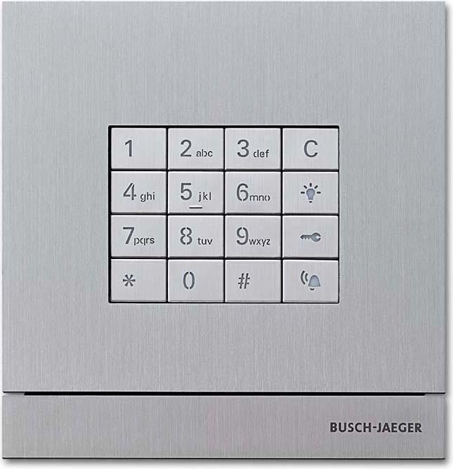 Image du produit Busch-Jaeger BJ 83100/71-660 Contrôle d'accès Welcome avec clavier en acier inoxydable (Combinaison mécanique de chiffres)