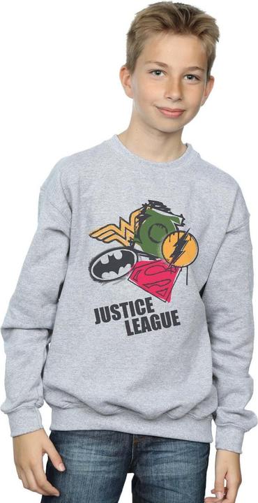 Produktbild Justice League Spray Logos Sweatshirt Jungen (140, 146)